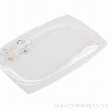 Square ceramic dessert plate, various designs are available, OEM orders are welcome